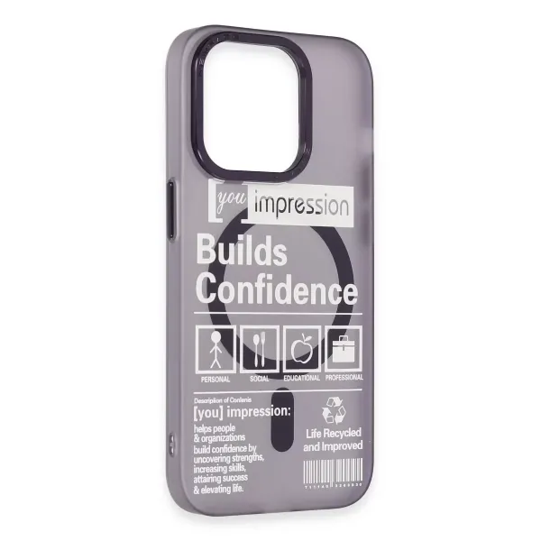 Apple İphone 14 Pro Kılıf Apollo Magneticsafe Desenli Kapak - Apollo Mor - 6