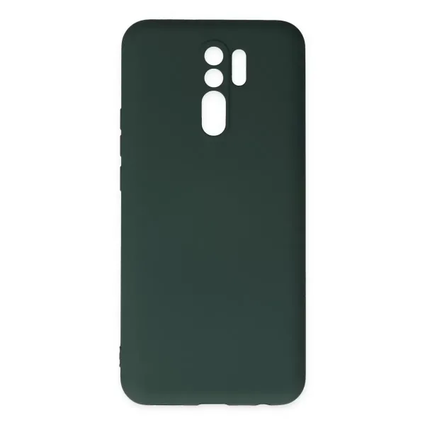 Xiaomi Redmi 9 Kılıf Nano İçi Kadife Silikon - Koyu Yeşil