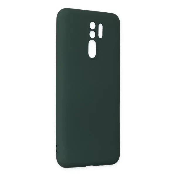 Xiaomi Redmi 9 Kılıf Nano İçi Kadife Silikon - Koyu Yeşil