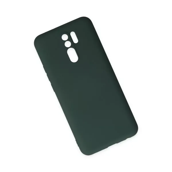 Xiaomi Redmi 9 Kılıf Nano İçi Kadife Silikon - Koyu Yeşil