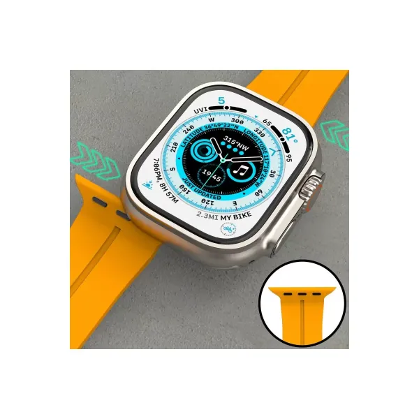 Apple Watch 38mm Kr412 Elegance Stylısh Kordon (saat Değildir) - Füme