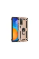 Huawei P Smart 2021 Kılıf Sofya Yüzüklü Silikon Kapak - Gold