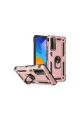 Huawei P Smart 2021 Kılıf Sofya Yüzüklü Silikon Kapak - Rose