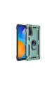 Huawei P Smart 2021 Kılıf Sofya Yüzüklü Silikon Kapak - Yeşil