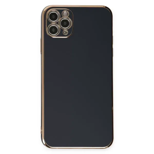 Apple İphone 11 Pro Max Kılıf Volet Silikon - Siyah