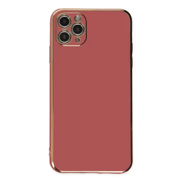 Apple İphone 11 Pro Max Kılıf Volet Silikon - Kırmızı