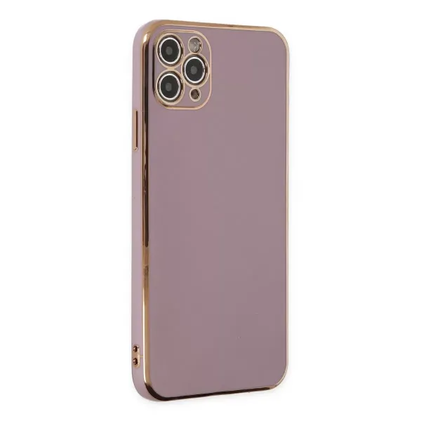 Apple İphone 11 Pro Max Kılıf Volet Silikon - Mor