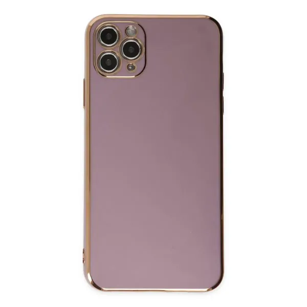 Apple İphone 11 Pro Max Kılıf Volet Silikon - Mor