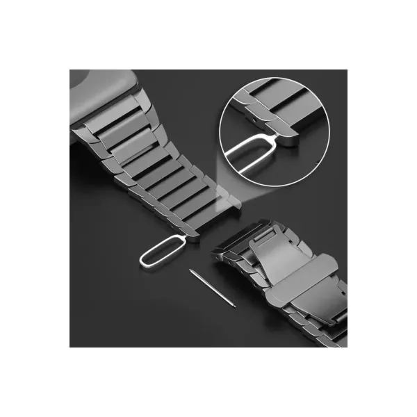 Apple Watch 38mm Kr413 Fine Steel Kordon (saat Değildir) - Siyah