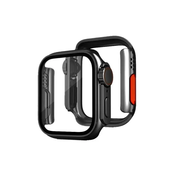 Apple Watch 41mm Watch 49mm Kasa Dönüştürücü Ve Ekran Koruyucu - Siyah