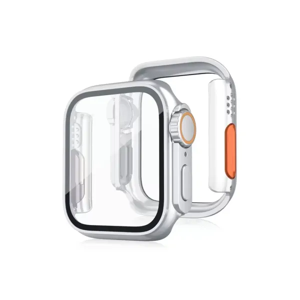 Apple Watch 44mm Watch 49mm Kasa Dönüştürücü Ve Ekran Koruyucu - Çöl Titanyum