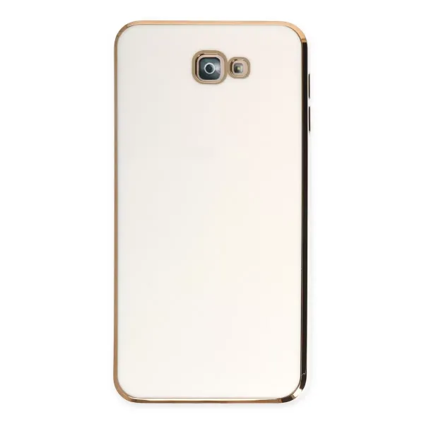Samsung Galaxy J7 Prime Kılıf Volet Silikon - Beyaz