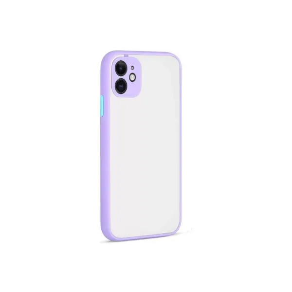 Apple İphone 12 Kılıf Montreal Silikon Kapak - Mor
