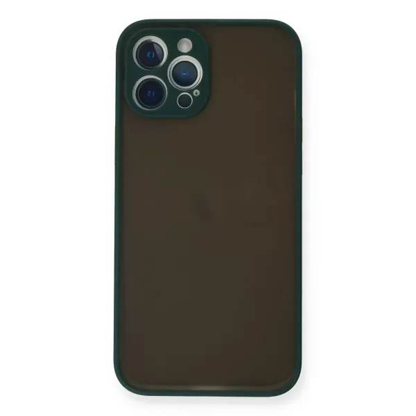 Apple İphone 12 Pro Kılıf Montreal Silikon Kapak - Yeşil