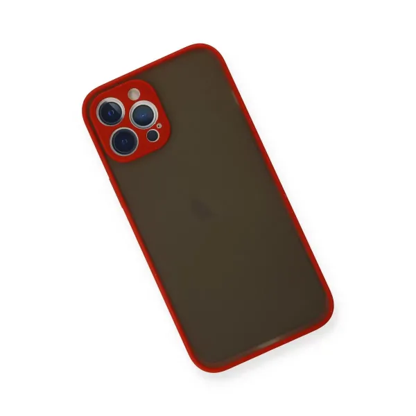 Apple İphone 12 Pro Kılıf Montreal Silikon Kapak - Kırmızı