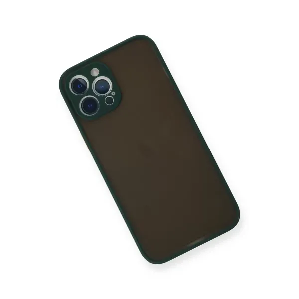 Apple İphone 12 Pro Max Kılıf Montreal Silikon Kapak - Yeşil
