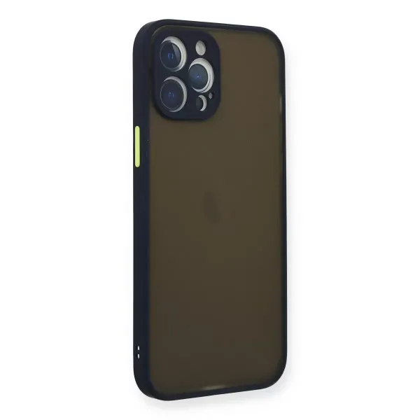 Apple İphone 12 Pro Max Kılıf Montreal Silikon Kapak - Lacivert