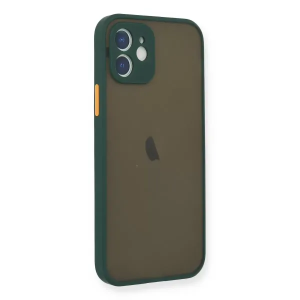 Apple İphone 12 Mini Kılıf Montreal Silikon Kapak - Yeşil