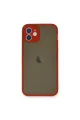 Apple İphone 12 Mini Kılıf Montreal Silikon Kapak - Kırmızı