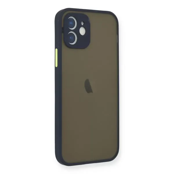 Apple İphone 12 Mini Kılıf Montreal Silikon Kapak - Lacivert
