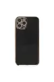 Apple İphone 12 Pro Max Kılıf Volet Silikon - Siyah