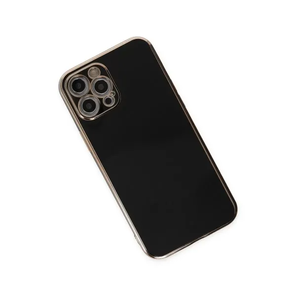 Apple İphone 12 Pro Max Kılıf Volet Silikon - Siyah