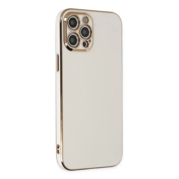 Apple İphone 12 Pro Max Kılıf Volet Silikon - Beyaz
