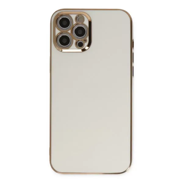 Apple İphone 12 Pro Max Kılıf Volet Silikon - Beyaz