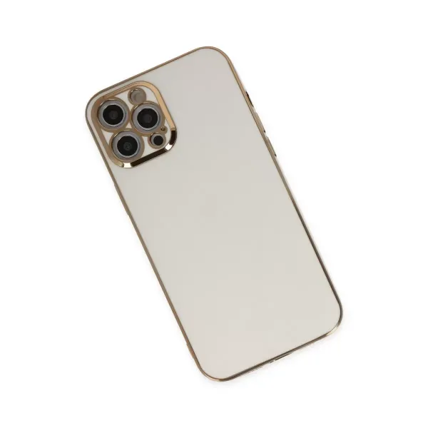 Apple İphone 12 Pro Max Kılıf Volet Silikon - Beyaz