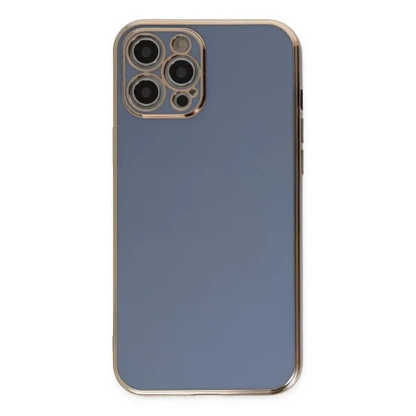 Apple İphone 12 Pro Max Kılıf Volet Silikon - Mavi