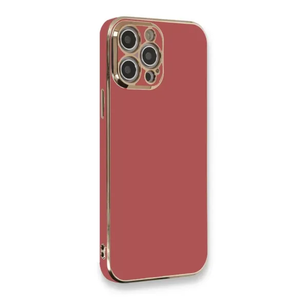 Apple İphone 12 Pro Max Kılıf Volet Silikon - Kırmızı