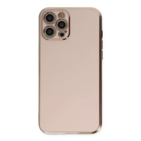 Apple İphone 12 Pro Max Kılıf Volet Silikon - Pembe