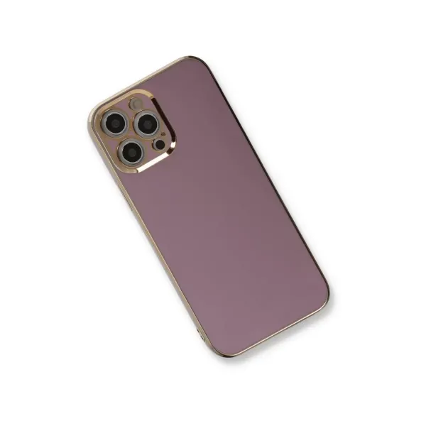 Apple İphone 12 Pro Max Kılıf Volet Silikon - Mor