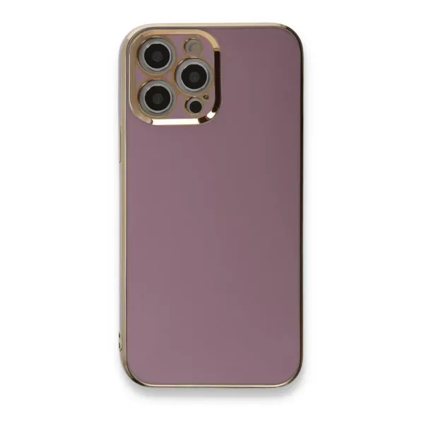 Apple İphone 12 Pro Max Kılıf Volet Silikon - Mor