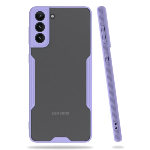Samsung Galaxy S21 Plus Kılıf Platin Silikon - Lila