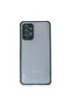 Samsung Galaxy A72 Kılıf Miami Şeffaf Silikon - Koyu Yeşil