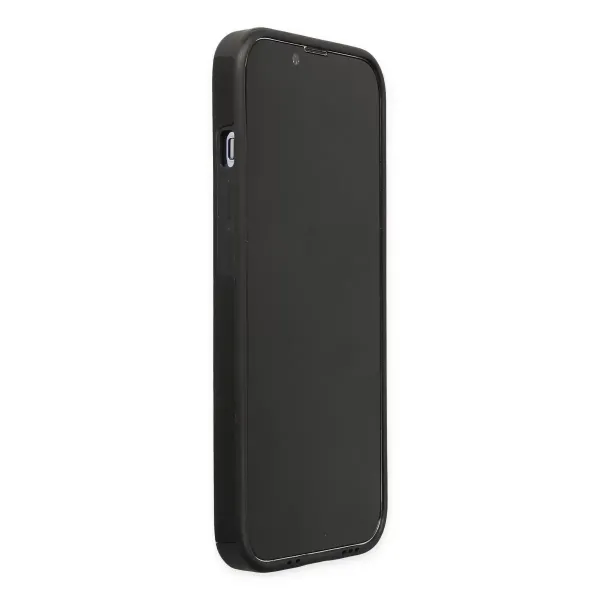 Apple İphone 13 Pro Kılıf Mega Standlı Silikon - Siyah
