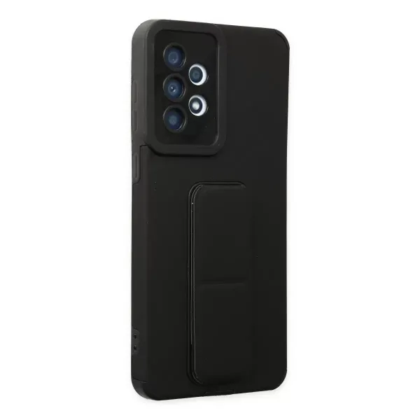 Samsung Galaxy A33 5g Kılıf Mega Standlı Silikon - Siyah