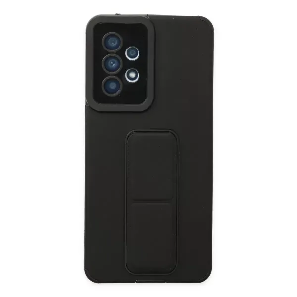 Samsung Galaxy A53 5g Kılıf Mega Standlı Silikon - Siyah