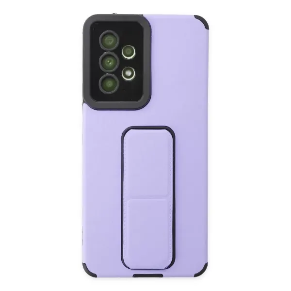 Samsung Galaxy A53 5g Kılıf Mega Standlı Silikon - Lila