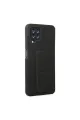 Samsung Galaxy A22 Kılıf Mega Standlı Silikon - Siyah