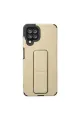 Samsung Galaxy A22 Kılıf Mega Standlı Silikon - Gold
