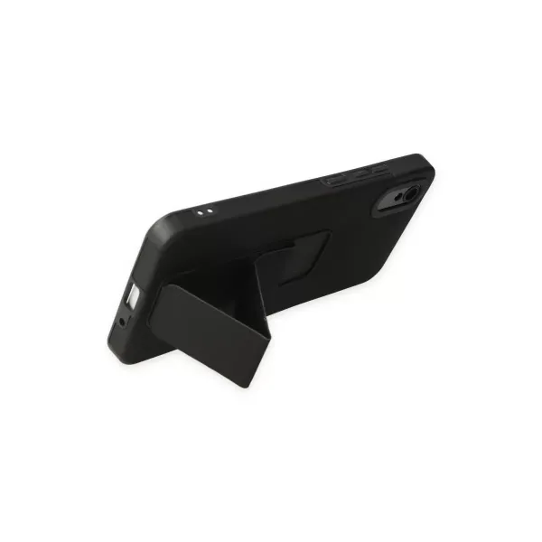 Xiaomi Redmi 9a Kılıf Mega Standlı Silikon - Siyah
