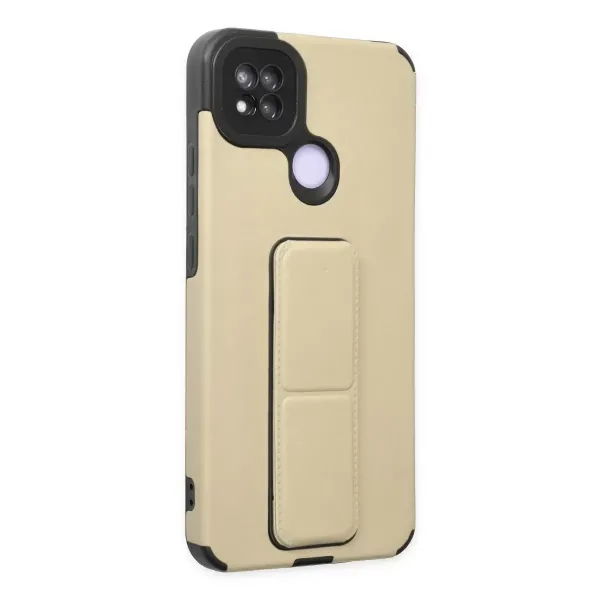 Xiaomi Redmi 9c Kılıf Mega Standlı Silikon - Gold