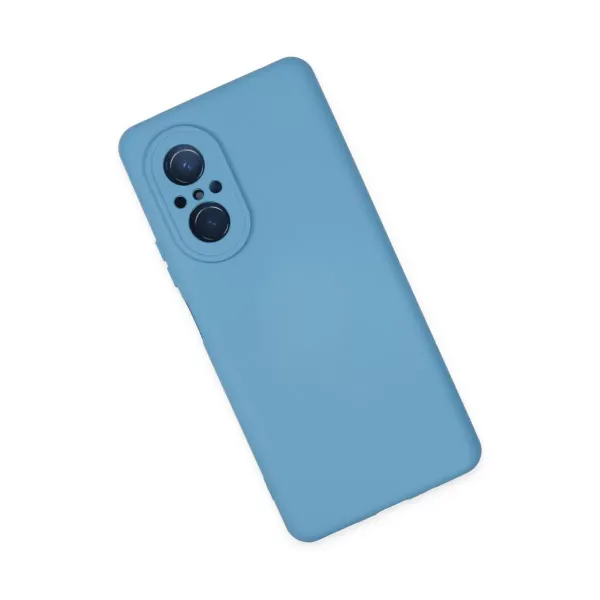Huawei Nova 9 Se Kılıf Nano İçi Kadife Silikon - Mavi