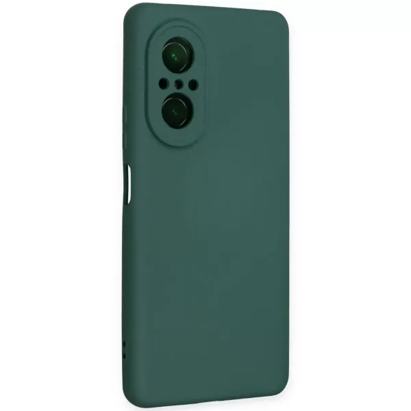 Huawei Nova 9 Se Kılıf Nano İçi Kadife Silikon - Koyu Yeşil