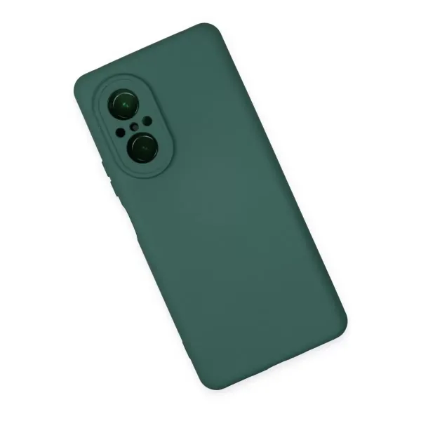Huawei Nova 9 Se Kılıf Nano İçi Kadife Silikon - Koyu Yeşil