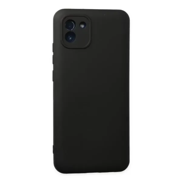 Samsung Galaxy A03 Kılıf Nano İçi Kadife Silikon - Siyah