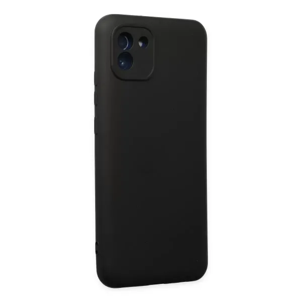 Samsung Galaxy A03 Kılıf Nano İçi Kadife Silikon - Siyah