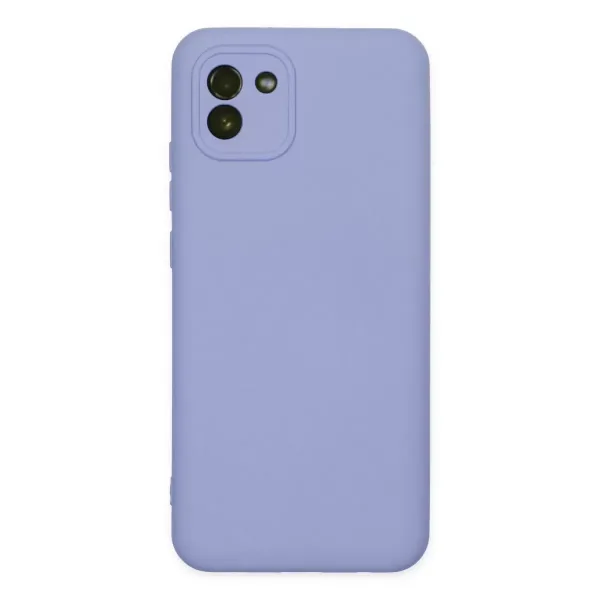 Samsung Galaxy A03 Kılıf Nano İçi Kadife Silikon - Lila